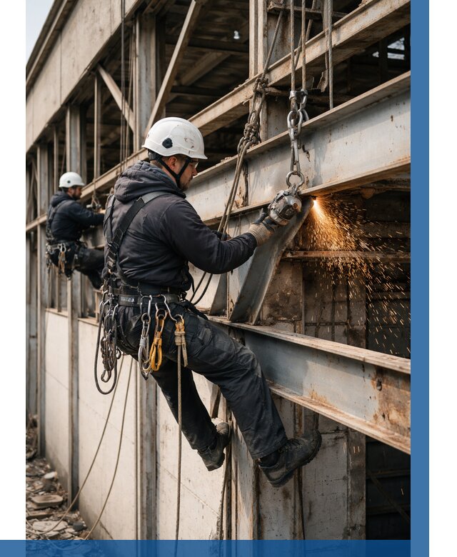 Демонтаж металлоконструкций на высоте в Тобольске от 6609р. |ВЫСОТНИК-Тбл