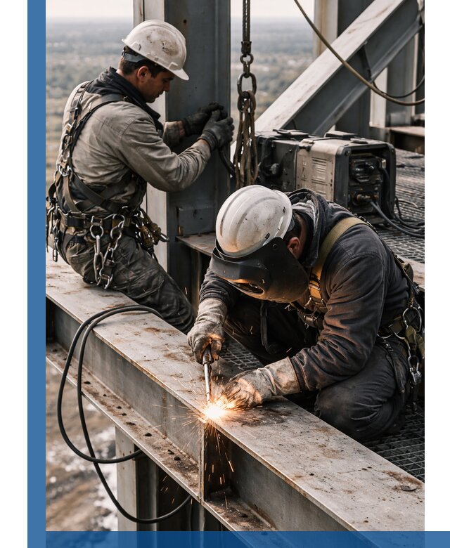 Высотные сварочные работы в Тобольске для промышленных объектов