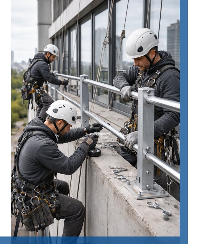 Монтаж ограждений на высоте в Тобольске, от 1220 р. | ВЫСОТНИК-Тбл