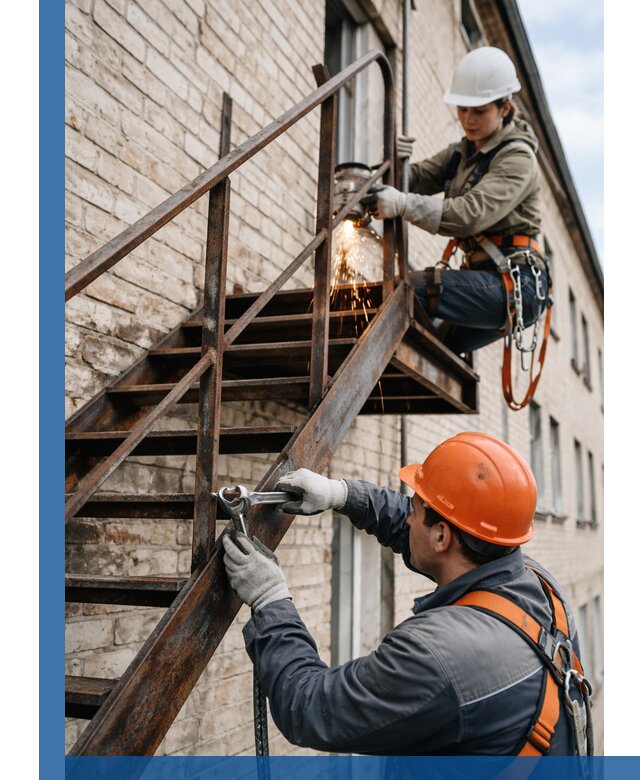 Ремонт и восстановление пожарных лестниц с выездом в Тобольске
