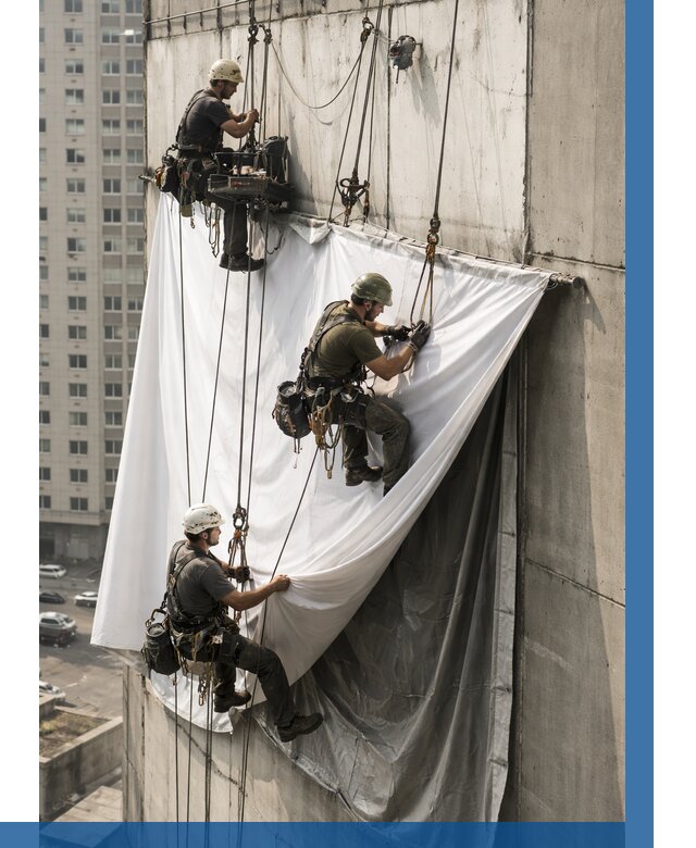 Замена баннерного полотна в Тобольске от 6609 р. | ВЫСОТНИК-Тбл—заказать