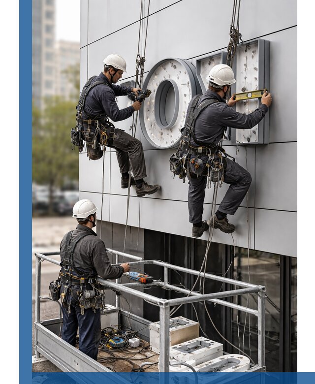 Профессиональный монтаж световых букв в Тобольске под ключ