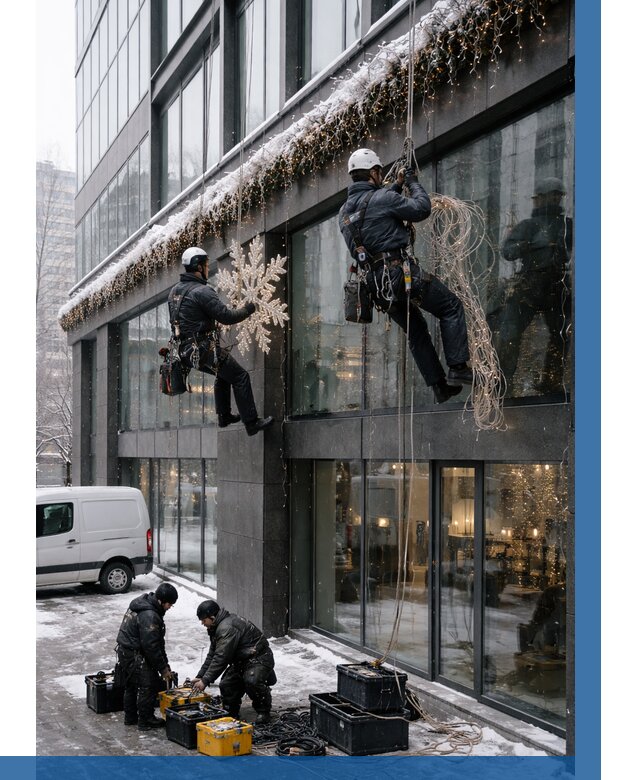 Демонтаж новогоднего оформления в Тобольске от 5592 р. | ВЫСОТНИК-Тбл