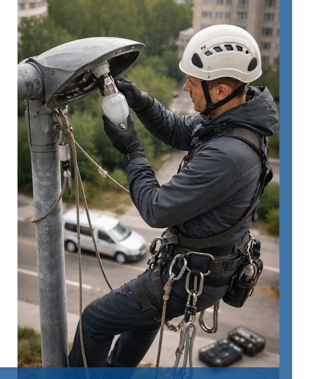 Замена ламп на высоте в Тобольске от 2542 р. | ВЫСОТНИК-Тбл
