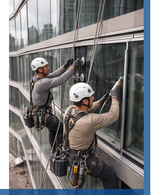 Радиусное остекление фасада в Тобольске от 12200 р. | ВЫСОТНИК-Тбл