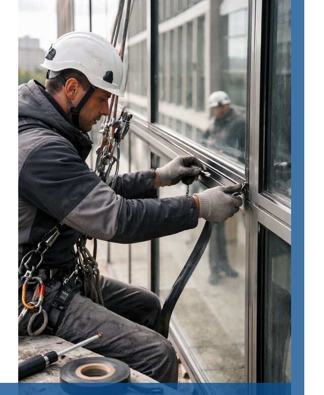 Ремонт витражных конструкций в Тобольске от 3558 р. | ВЫСОТНИК-Тбл