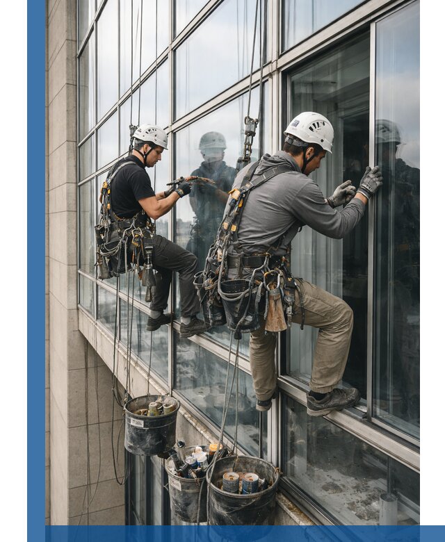 Ремонт витражных конструкций и фасадного остекления в Тобольске