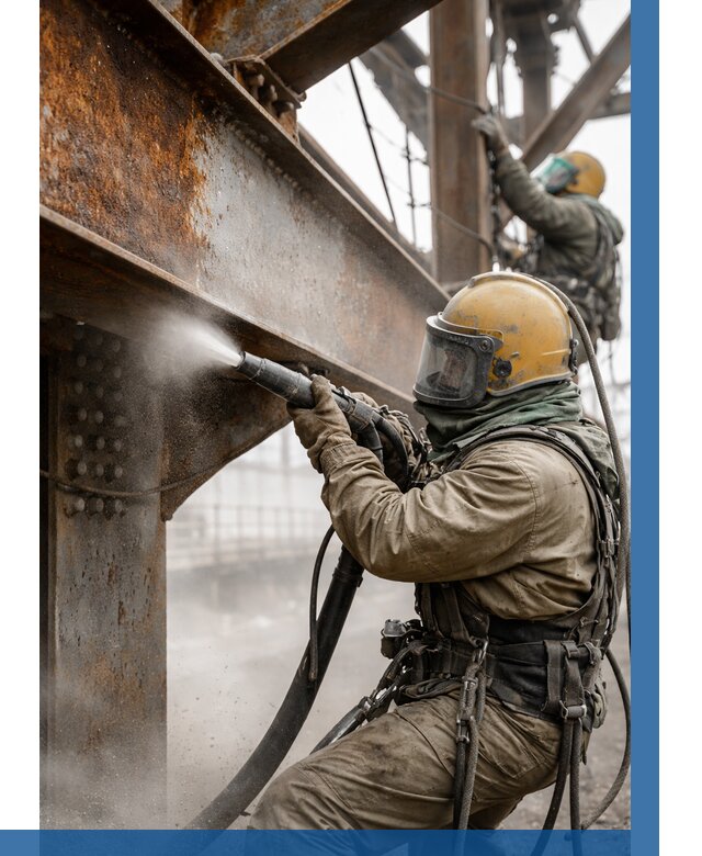 Пескоструйная очистка металлоконструкций в Тобольске по 610 р.  ВЫСОТНИК-Тбл