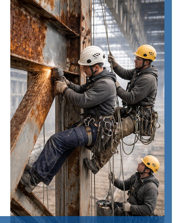 Зачистка металла от ржавчины в Тобольске от 356 р. | ВЫСОТНИК-Тбл