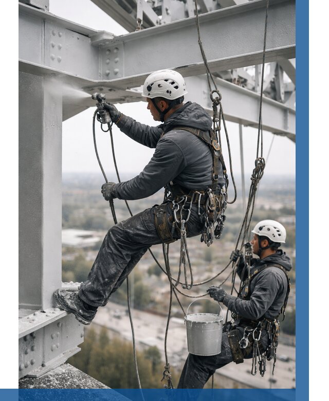 Покраска металлоконструкций на высоте в Тобольске 356 р |ВЫСОТНИК-Тбл