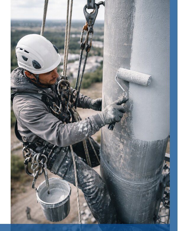 Покраска мачт связи под ключ в Тобольске от 864 р. | ВЫСОТНИК-Тбл
