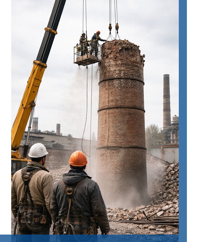 Демонтаж дымовой трубы в Тобольске от 91503 р. | ВЫСОТНИК-Тбл, смета