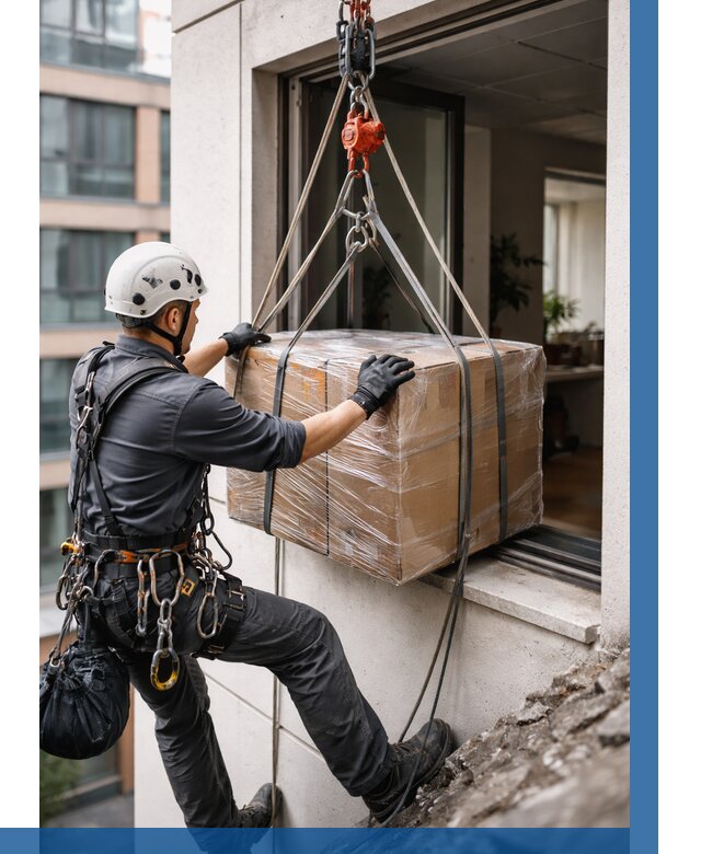 Подъем груза через окно в Тобольске от 4575 р. | ВЫСОТНИК-Тбл