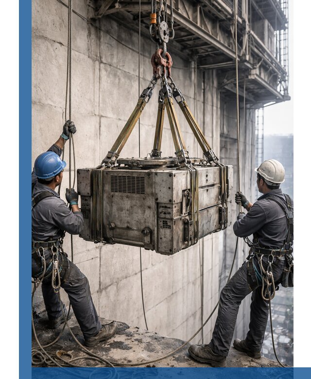 Такелажные работы на высоте, подъем и монтаж грузов в Тобольске