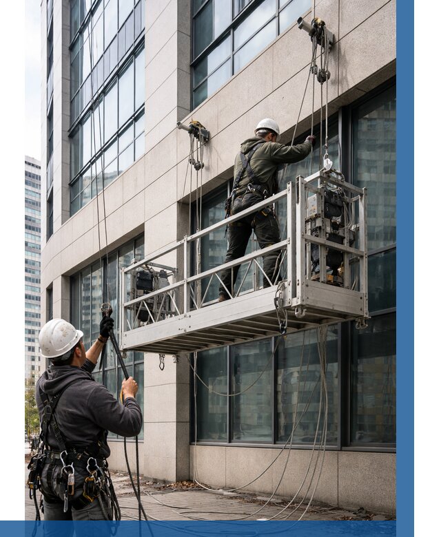 Монтаж и подъем фасадной люльки в Тобольске от 12200 р. | ВЫСОТНИК-Тбл