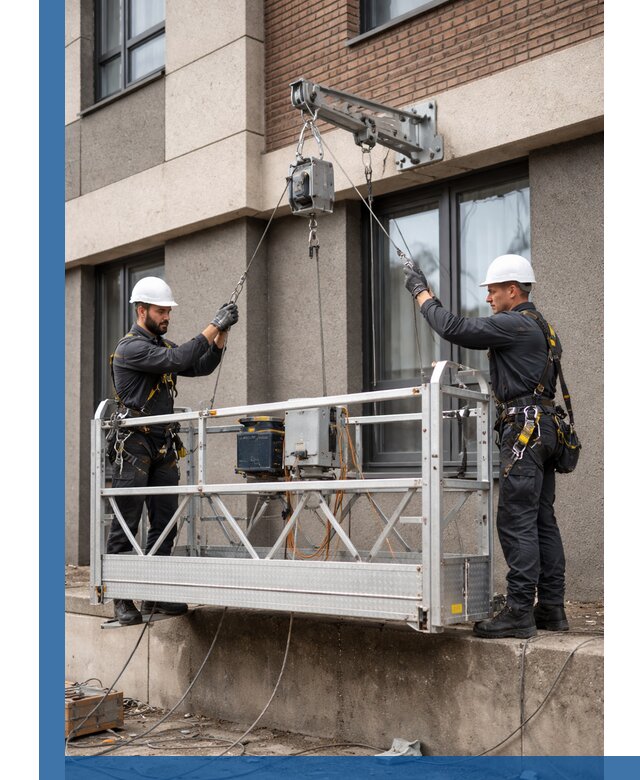 Монтаж и подъем фасадной люльки в Тобольске с гарантией безопасности