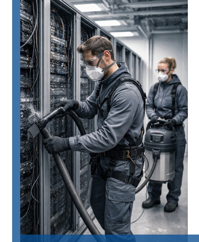 Обеспыливание серверной комнаты в Тобольске, профессиональная очистка