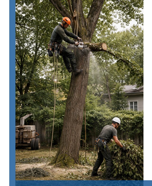 Кронирование деревьев в Тобольске, безопасная высотная обрезка