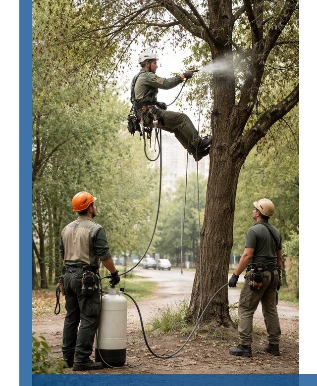 Обработка деревьев от вредителей в Тобольске профессиональная защита