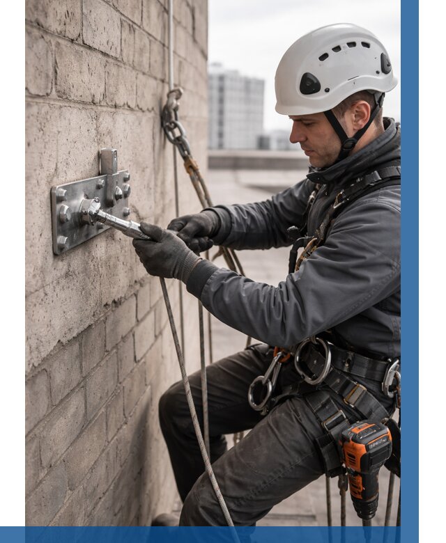 Установка анкерных точек в Тобольске от 3558 р. | ВЫСОТНИК-Тбл