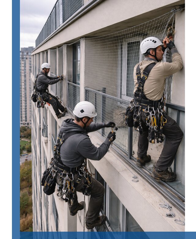 Профессиональный монтаж защитной сетки от птиц в Тобольске