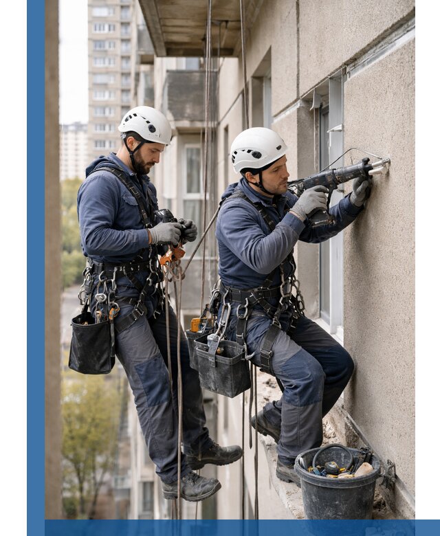 Промышленные альпинисты высотные работы и монтаж в Тобольске